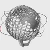La sculpture du globe en acier inoxydable en acier inoxydable peut être personnalisée