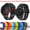 26mm Schnellveröffentlichung Silikon -Uhrenbänder für Garmin Fenix ​​7x 6x Pro 5x Sapphire GPS Easy Fit Smart Ersatzband