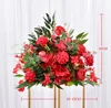 Decoratieve bloemen Kransen Gids Bloemstadium Receptie Ball Artificiële rij Arch Arrangement Wedding Scene Layout Party IJzeren achtergrond B0901