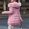 Women Down Parkas Faux Fur Winter Cotton Kurtka gruba noszenie śniegu płaszcz damski ubranie żeńskie kurtki 220830