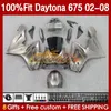 Injection mold Fairings For Daytona 675 675R 02 03 04 05 06 07 08 Bodys 148No.27 Daytona675 Daytona 675 R 2002 2003 2004 2005 2006 2007 2008 OEM Fairing Kit champagne stock