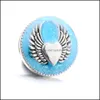 Clasps السنانير Noosa Snap Jewelry Angel Fly wngs زر الملاءمة 18 مم قلادة القلادة تسليم 2021 النتائج المكونات DHSELLER2010 DH43G