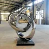La sculpture curviligne en acier inoxydable des arts peut être personnalisée
