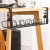 Haczyki Kabel biurka pod zarządzaniem drut organizator Tray Rack Stand Schowek do przechowywania sznurka uchwytu metalowy pudełko szafka domowa