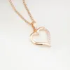 Подвесные ожерелья формы сердца женщины 585 Розовые золотые украшения