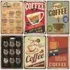 Metal Painting Retro Fresh Coffee Plaque Metal Tin Sign Retro Drink Coffee Poster Wall Stickers for Cafe Shop Restaurant Home Room Decor T220829