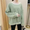 Women's Sweaters Large Size Casual Sweater 7XL 8XL 9XL 10XL Bust 168CM Fashion Ladies Round Neck Striped Long Sleeve Loose