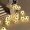 Strings Football String Lights 1.5m 10Leds 3m 20Leds Bateria Operado a Children's Room Garden Bar Party Decoration Fairy