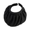 Wide Brim Hats 2in1 Empty Top Hat Sun Shell Foldable Summer Beach Cap Roll Up Visor Elastic Hair Hoop For Birthday