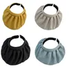 Wide Brim Hats 2in1 Empty Top Hat Sun Shell Foldable Summer Beach Cap Roll Up Visor Elastic Hair Hoop For Birthday