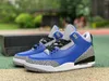 Jumpman Racer Blue 3 3S Basketball Shoes Mens Cool Grey A Ma Maniere UNC Fragment Knicks FREE THROW LINE Denim Red Black Cement Pure White Trainer Sneakers X02