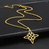 Pendant Silver Necklaces Color Witch Knot Necklace Witchcraft Stainless Steel Celtic Charm Protection Amulet Jewelry