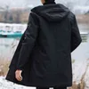 Men's Jackets Plus Size Men Winter Warm Fleece Parka 2021 New Black Hooded Windbreaker Outfit Fleec Long 8XL L220830