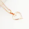 Pendant Necklaces Heart Shape Women 585 Rose Gold Color Jewelry Trendy Cubic Zircon Lady Necklace Pendants