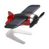 Interior Decorations 1pc Car Decoration Airplane Non-slip Mat Alloy Solar Energy Rotate Aircraft Dashboard Solid Styling