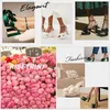 Sandals Brand Design Platform Pleated Bow Heel Women39s Open Toe Block High Heels Strappy Wedding Bridal Dress Summer Shoes Wom6625167