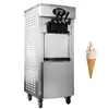 Soft Ice Cream Machine For Dessert Shop Sorbet Coolers Tricolor Stainless Steel Sweet Cones Vending Machine 110V 220V