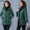 Frauen Daunen Parkas Winter Jacke Warme Weibliche Verdicken Mantel Baumwolle Gepolsterte Lange Mit Kapuze Outwear Plus Größe Lose Schnee 4XL 220829