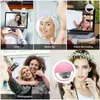LED Selfie Ring Light Mobile Phone Fill Lights RK12 USB Rechargeable Portable Lamp Clip Beauty Lights For Smartphone8759124