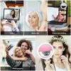 LED Selfie Ring Light Mobile Phone Film Lights RK12 USB RECHARGable Portable Lamp Clip de beauté Lights For Smartphone8759124