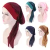 Visors Pure Color Terrific Lace-up Design Women Headwraps Solid Head Scarf Easy To Wear For Sleeping