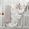 Battaniyeler Sunum Bebek Battaniyesi Erkek Kızlar için Bebek Battaniyeleri Doğdu Süper Yumuşak Rahat Desenli Desenli Çift Katmanlı Düzenli Destek 75 x 100cm 220830