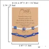 Bedelarmbanden Turkse wit blauw kwaadaardige ogen armband stelt gelukkige paar armbanden voor vrouwen colorf kralenketen charme je newdhbest dhmvd