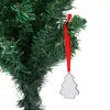 Heat Transfer Christmas Decoration DIY Sublimation Blank Metal Christmas Stocking Ornament Pendant XMAS Gift