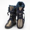 Botlar Avustralya kaymaz kadınlar sıcak kış doğal kürk kar koyun derisi yün kauçuk taban ayakkabıları