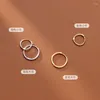 Hoop Earrings 14MM 11MM Thin Authentic Real 100% 925 Sterling Silver Twist Rope Circle Ear-bone Huggie Piercing C-G9877