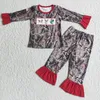 Ocas￵es especiais Conjunto de atacado beb￪ menino de Natal Inverno vestem roupas roupas de sono garoto Papai Noel Camisa de cal￧a vermelha de moda de moda Pijama 220830