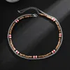 Choker 2022 New Punk Neck Nollar Double Layer Scay Iron Beads Wooden Mix Mix Match Jewelry Gift Necklace for Men Party