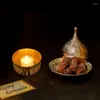 Kerzenhalter Eid Ramadan Teelichthalter Eisen Hohl Vintage Projektion Kerzenhalter Muslimischen Mubarak Licht Party Hochzeit Home Decor