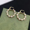 Luxury Earring Designer Women Stud Earrings Heart Shape Diamond Earring Pearls Fashion Jewelry278U