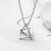 Fashion Punk Silver Color Triangle Triangle Neccani Collana in acciaio inossidabile Pieticoli geometrici Collana maschile Collana maschile