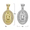 Collares Pendientes Collar Virgen Maria Cubana En Cristal Hip Hop Hombre