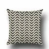 Pillow 1Pc Black And White Wave Stripe Geometric Throw Pillows Case Lumbar Geometry Couch Cushion Cover For Sofa Car Home Decor