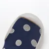 Сколпочная родительская детская мультфильма антисвертанные носки пола весна лето леопардовые детские детские резиновые туфли для обуви эластичная ткань вязаные тапочки 220830