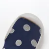 Slipper Parent-Child Cartoon Anti-Slip Slip Floor Meias Primavera Summer Leopard Kids Kids Rubber Shoes Sapatos el￡sticos de malha de malha 220830