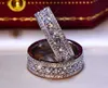 Lüks mücevher 925 STERLING Gümüş Yüzükler Pave Beyaz Topaz CZ Elmas Eternity Lady Moda Kadınlar Aly Band Ring Aşıkların Hediyesi