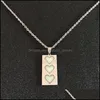 Naszyjniki wisiorek Naszyjniki Wisior Trend Glow In The Dark Heart Naszyjnik dla kobiet ze stali nierdzewnej biżuteria Fluorescencja Yummyjewelry Dhdf7