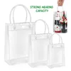 Emballage cadeau fête décoration Transparent sac fourre-tout boîte d'anniversaire avec poignée PVC mariage bonbons stockage Festival cadeaux sac à main étanche