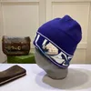 Plush New Knitted Wool Hat Embroidered Sequins Casual Keep Warm Beanie