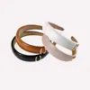 Schmuck Haarschmuck für Frauen Stirnband Markendesigner Hochwertiges echtes PU-Leder Briefdruck Haarband Damen Mädchen Mode Outdoor