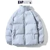 Jackets masculinos Kapmentos Harajuku Solid Solid Warm Puffer 2022 Parka Japanese Streetwear Winter Male coreano Bolha de moda L220830