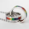 Collier arc-en-ciel de haute qualité en acier inoxydable pendentif collier pour hommes femmes Hip Hop LGBT lesbienne Gay Pride Punk bijoux 2021