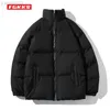 Men's Jackets Fgkks Winter Men Parka Thicker Warm Women Fashion Stand Collar Street Solid Color Cotton Pair Male L220830