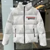 Hommes Down Puffer Jacket Re-nylon Hooded Designer Warm Parkas Winter Coat Rib sleeve mens womens vêtements appropriés
