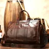 Duffel Bags Vintage Cow кожа мужская сумка мода мода переносимого багажа