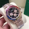 6 Stil İzler İki Ton Elmas 116595 Siyah Dail Sapphire Gül Altın 2813 Mekanik Hareket Otomatik Erkekler Erkek Bilek Swatches No Chronograf